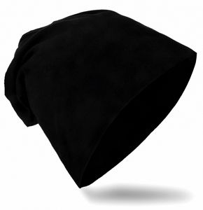 Kinder Beanie Unifarbe Schwarz M