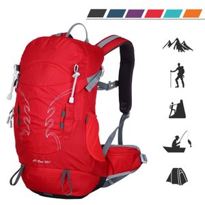 Mofut 30L Großer Wanderrucksack mit Rückenbelüftung, Wasserdicht Multifunktionaler Daypack für Radfahren Reisen Klettern Sport (Einschließlich Regenschutz), mit Regenschutz für Outdoor Reisen Camping Trekking
