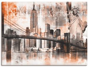 ARTland Leinwandbild New York Skyline Collage V Größe: 120x90 cm