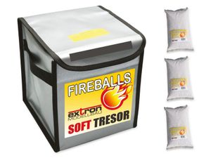 Extron FIREBALLS Soft Tresor für Lipo Akkus inkl. 3 x 1 Liter FIREBALLS / X3363