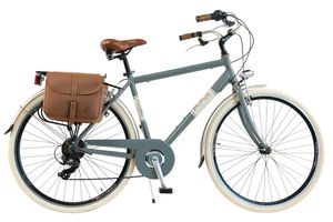 Via Veneto by Canellini mestský bicykel muž hliník s bočnými taškami - Šedá 58