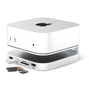 iMounts Mac Mini M4 Dockingstation mit M.2 NVMe SSD-Gehäuse – USB-C, HDMI, SD-Kartenleser, Aluminium – Kompatibel mit Mac Mini M4 2024/2025