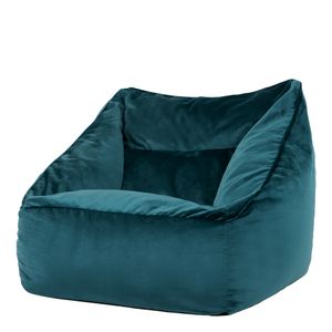 icon Riesen Sitzsack Sessel „Natalia“, 100cm x 80cm, Blaugrün, Plüsch XXL Sitzsack Erwachsene mit Füllung für das Wohnzimmer, Riesensitzsack Sofa XXL