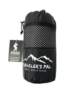 Traveler's Pal Hüttenschlafsack aus 100% Baumwolle - Schlafsack mit Reißverschluss an Seite und Fußende - Leichter und dünner Inlett Sommerschlafsack atmungsaktiv und hautfreundlich Silbergrau