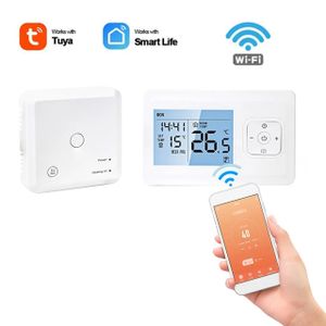 Intelligenter Thermostat, kabellos programmierbar, APP-Steuerung, Weiß