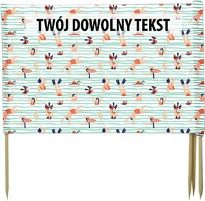 PARAWAN PLAŻOWY Basen z indywidualnym  napisem 3 PANELE 10.3