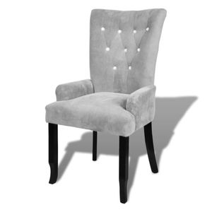křeslo vidaXL Silver Velvet