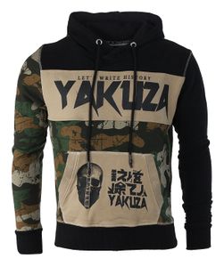 Yakuza Herren Allergic Hoodie KapuzenPullover Sweater HZB 18004, Grösse:S, Farbe:Camouflage