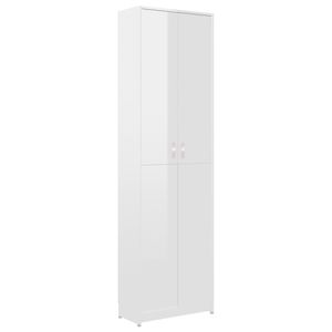 vidaXL Garderobenschrank Hochglanz-Weiß 55x25x189 cm Holzwerkstoff