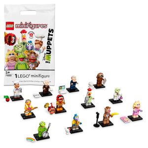 LEGO 71033 Minifiguren Die Muppets, Set mit 1 von 12 Minifiguren zum Sammeln, darunter Miss Piggy und Kermit der Frosch, Limited Edition Sammlung