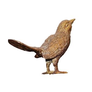 Schöner Bronze Vogel aus Bronze perfekt für den Garten die Terrasse oder den Schreibtisch ist Frostfest Witterungsbeständig und Neu 8cm H, BOGA-1088