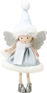 Weihnachtsengel-Ornament, Plüsch-Engel-Puppen-Anhänger, geflügeltes Engel-Mädchen, hängende Dekoration für Weihnachtsbaum, Wand- und Tür-Dekor