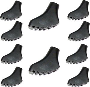 10x Nordic Walking Gummipads Pads Puffer Gummi Gummipuffer Füße schwarz EXTRA Grip