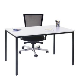 Stůl Braila, konferenční stůl kancelářský stůl pro semináře, 120x80cm MDF  bílá