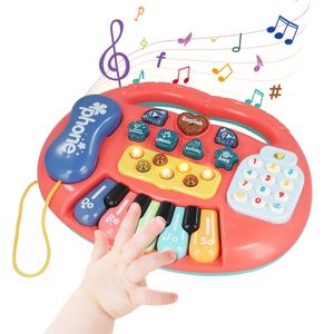 Baby Musikspielzeug ab 6 Monate, Kleinkinder Musikinstrumente mit Licht und Ton, Aktivität Lernspielzeug Motorikspielzeug