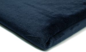 Minkee Plüsch Glatt Zweiseitig Kunstfell Navy blau 50 x 160 cm