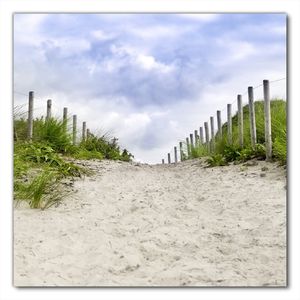 Wallario selbstklebende Möbelfolie/ Tischdecke für Innen und Außen, Größe: 50 x 50 cm - Auf dem Weg zum Strand durch Dünen