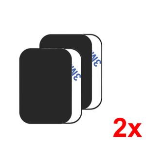 2x Rechteck Metallplättchen für Magnet Smartphone Handy Halterung Auto Metallplatte Kleber
