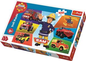 Trefl Puzzle Feuerwehrmann Sam - 100 Teile - Sam's Fahrzeug