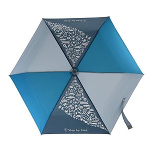 Step by Step Magic Rain Effect Umbrella Blue