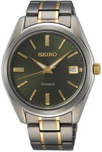 SEIKO Herren Quarz Armbanduhr aus Titan mit Saphirglas - SUR377P1