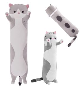 Lange Katze Maskottchen Kuscheltier Plüsch Puppe Kätzchen Grau 70 cm