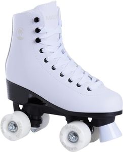MADIVO CLASSIC Damen klassische Rollschuhe Roller Skates Inliner Inlineskates Retro Quad - Weiß Gr. 39