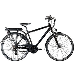 Zündapp Z802 E Bike 28 Zoll Elektro Bike Trekkingrad Herren E Fahrrad 700c Elektrorad E Trekkingrad 21 Gänge, Farbe:schwarz/grau, Rahmengröße:48 cm