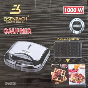 Eisenbach Waffeleisen 1000Watt Waffelmaker Belgisch Waffeln Waffelautomat Antihaft