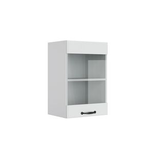 Vicco Küchenschrank Glas R-Line, 40 cm, Weiß Landhaus/Weiß