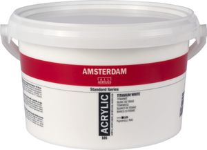 Wiadro z farbą akrylową Amsterdam Standard Series 2500 ml biel tytanowa 105
