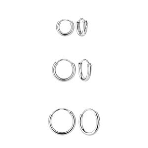 Kleine Creolen Silber 925 Ohrringe, Außendurchmesser:10 mm