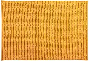 MSV Badteppich Badvorleger Duschvorleger Chenille Hochflor Badematte 40x60 cm – Safran