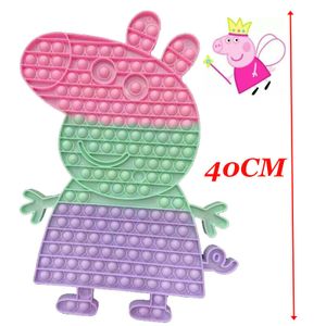 40cm Jumbo Peppa Pig Push Bubble Sensory Fidget Spielzeug Stress Relief Kinderspiel