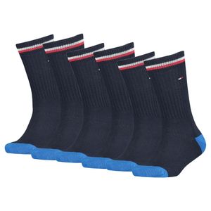 TOMMY HILFIGER Kinder Socken, 6er Pack - ICONIC SPORTS, Frottee-Sohle, 27-42 Dunkelblau 39-42