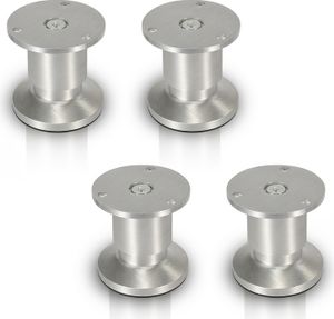 TolleTour 4X Moebelfuesse Bettfuesse Sockelfuesse Verstellbar Bett Hotel Kommodenfuss Alu 80mm