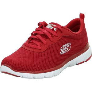 SKECHERS 13070/RED Flex Appeal 3.0-First Insight Damen Sneaker Sportschuhe Turnschuhe rot/weiß, Größe:39, Farbe:Rot
