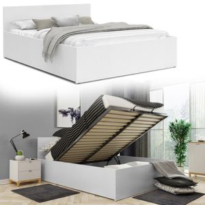 Bett mit Lattenrost Jugendbett Doppelbett mit/ohne Matratze Bettkasten , Matratze:mit Matratze, model:120x200cm