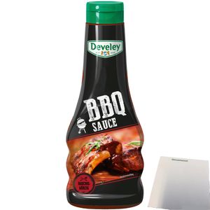 Develey Rauchig-würzige BBQ Sauce 1er Pack (1x250ml Flasche) + usy Block