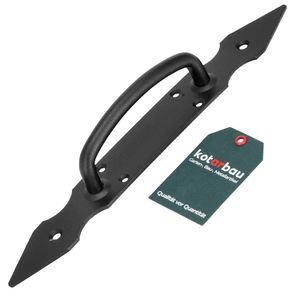 KOTARBAU® Türgriff 320 mm Schmiedeeisen Türklinke Handgriff Schwarz aus Stahl Torgriff Stahltürzug Haltegriff Griff Türbeschlag Torbeschlag Schiebtür Möbelgriff Schiebetürgriff Scheunentorgriff