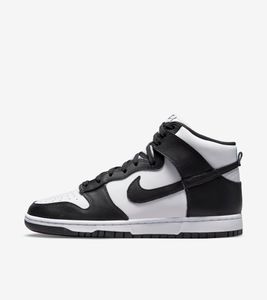 Nike Dunk High Retro - pánské boty kožené bílo-černé DD1399-105 , velikost: EU 43 US 9,5