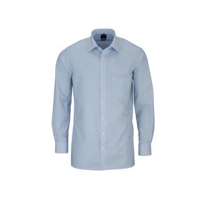 Olymp Modern Fit Hemd Extra Langer Arm Streifen Hellblau/Weiß 0314/69/11 Al 69, Größe: 40
