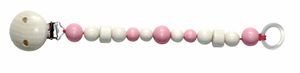 Hess 13709 Schnullerkette soft rosa Erzgebirge Holz