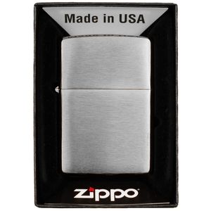 Zippo ZIPPO Benzinfeuerzeug "chrom gebürstet" in silber Silber/Mattvernickelt