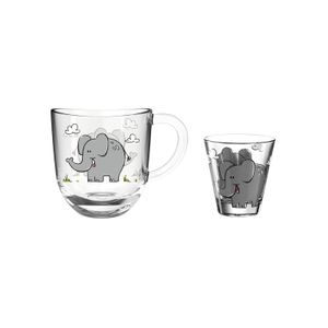 Leonardo BAMBINI 2er Set Kindertasse & Trinkglas Elefant