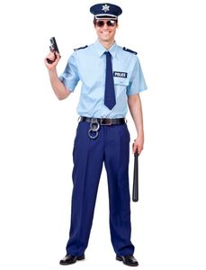 Kostüm Polizist, Uniform Polizei blau, Größe:58 / 60