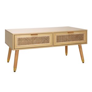 riess-ambiente Retro Design Couchtisch VIENNA 100cm natur Wiener Geflecht Beistelltisch Tisch