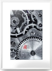aFFa frames, Alu, Bilderrahmen aus Aluminium, Bild Foto Rahmen, Rechteckig, mit Acrylglasfront, Weiß, 15x20 cm