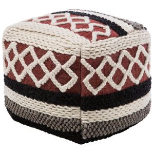 BELIANI Pouf Bunt Wolle/Baumwolle Dekomuster Sitzpouf Boho-Stil