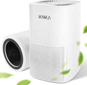 KNKA Luftreiniger, Luftreiniger Raucherzimmer mit H13 True HEPA Filter| 20-25㎡ Abdeckung, Luftreiniger Filter für 99.97% Rauch Schuppen Geruch, Weiß KNKA Luftreiniger, Luftreiniger Raucherzimmer mit H13 True HEPA Filter| 20-25㎡ Abdeckung, Luftreiniger Filter für 99.97% Rauch Schuppen Geruch, Weiß